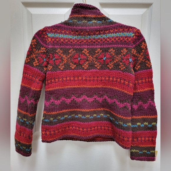 Eddie Bauer 50% Lambswool Multicolor Patterned Women's Sweater Size XS - Picture 2 of 3